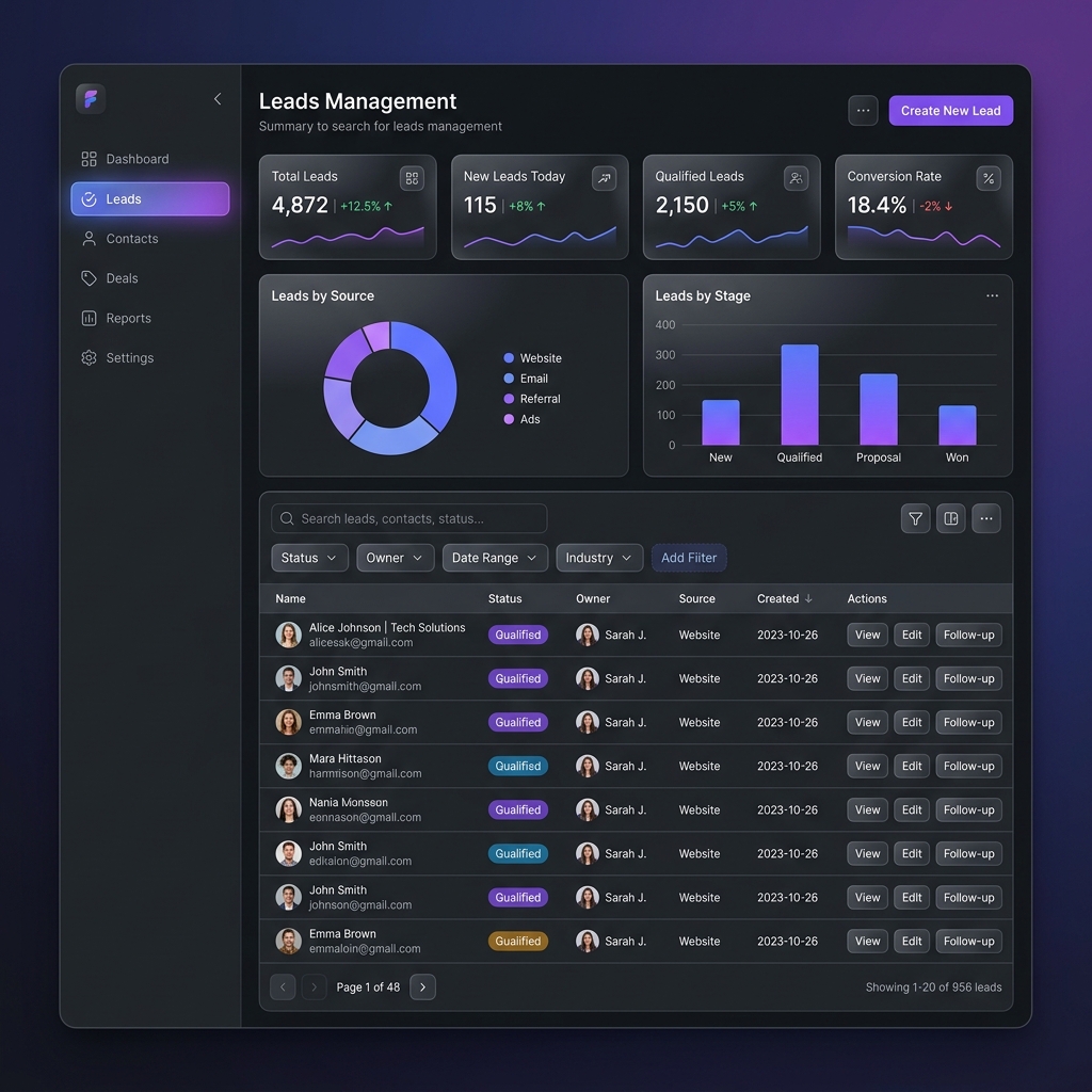 Smart Leads Dashboard